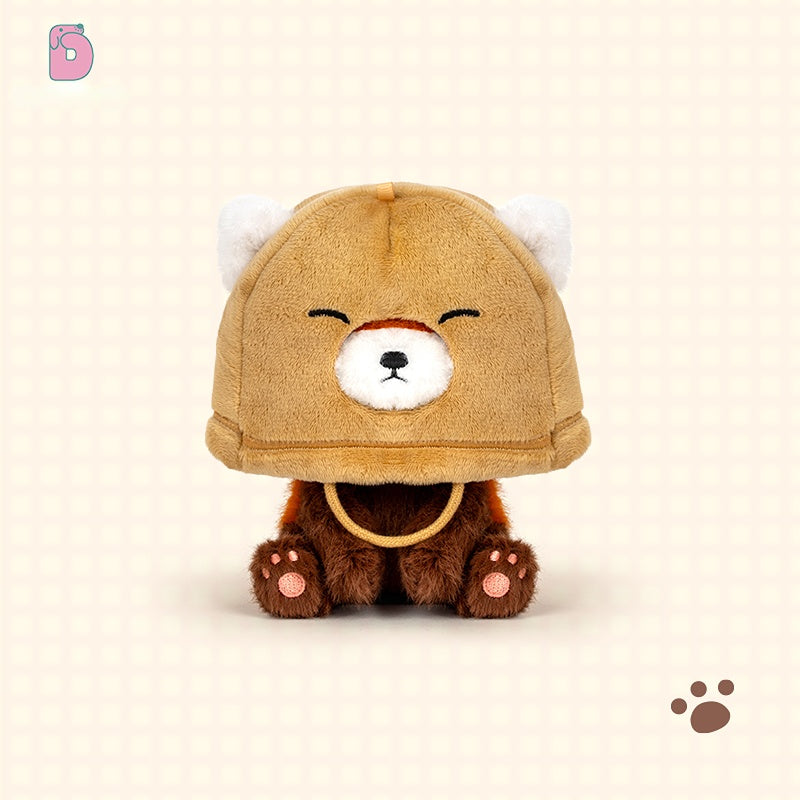Duoai Red Panda Plush – 4.7" Desk Buddy with Cute Hoodie (Strawberry, Ghost, Apple & Paper Bag Duoai Plush
