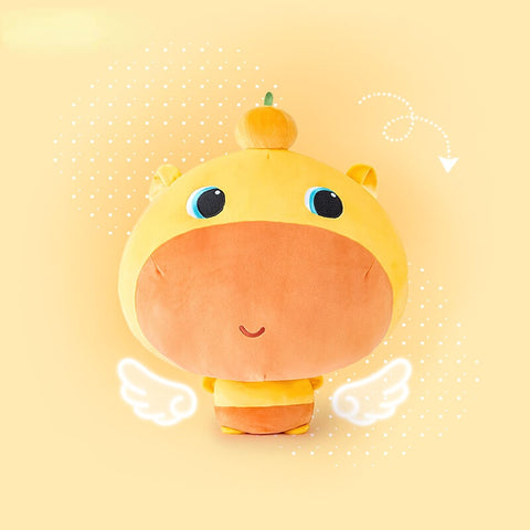 Duoai x Capybara Lulu Big Head Plush Pillow – Cute Yellow Stuffed Animal Hug Cushion