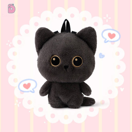Duoai Original Cat Plush Backpack – 50cm (19.7") Cute Stuffed Animal Shoulder Bag, Realistic Cat Toy Backpack Gift for Girls Duoai Plush