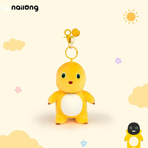 Grumpy Dragon Plush Keychain – 13cm / 5.1in Black-Face & Beaten-Up NaiLong, Cute Backpack Charm & Gift Duoai Plush
