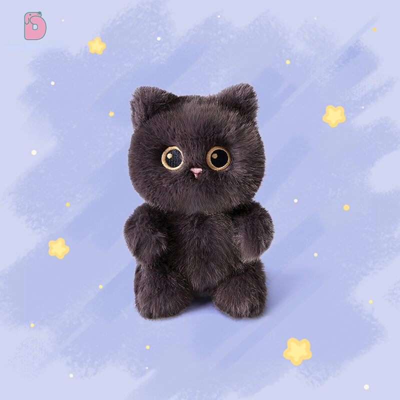 Duoai Original Cat Hand Puppet – 15cm / 5.9" Plush Companion Toy with Scent Sachet (Black, Gray, Siamese, Calico) Duoai Plush