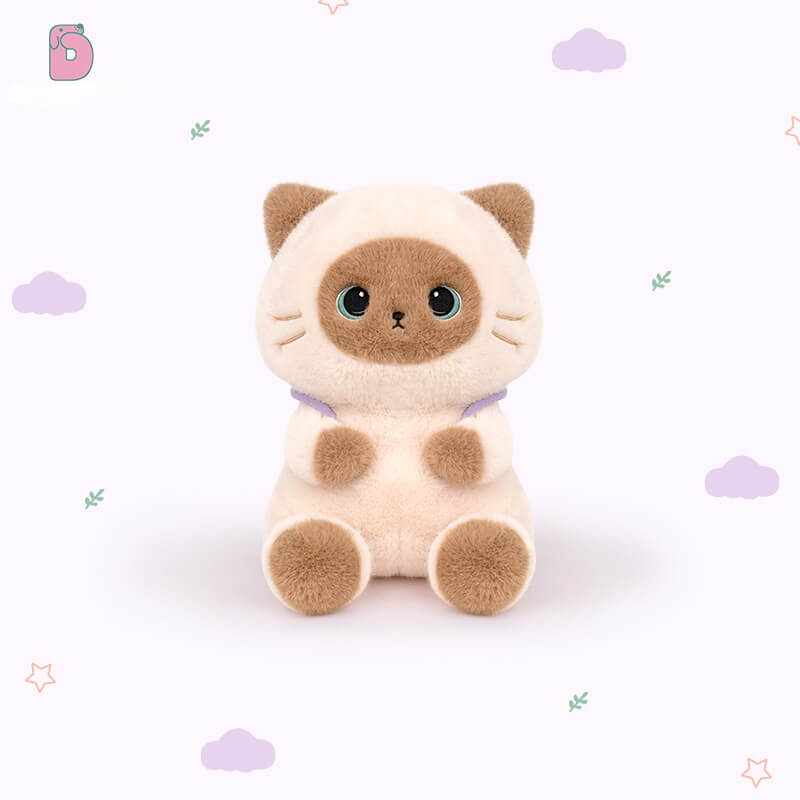 Duoai Siamese Cat Plush Toy – Cute Dessert-Inspired Cat Stuffed Animal for Girls & Boys Duoai Plush