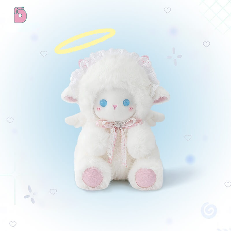 Duoai Angel Lamb Plush – Pink & Blue Sheep Toy, Soft Bedtime Plush 20cm (7.9") / 30cm (11.8") / 40cm (15.7") Duoai Plush