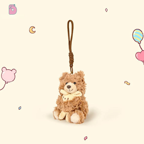 Duoai Birthday Hat Plush Keychain – Bear & Bunny 4.7" Duoai Plush