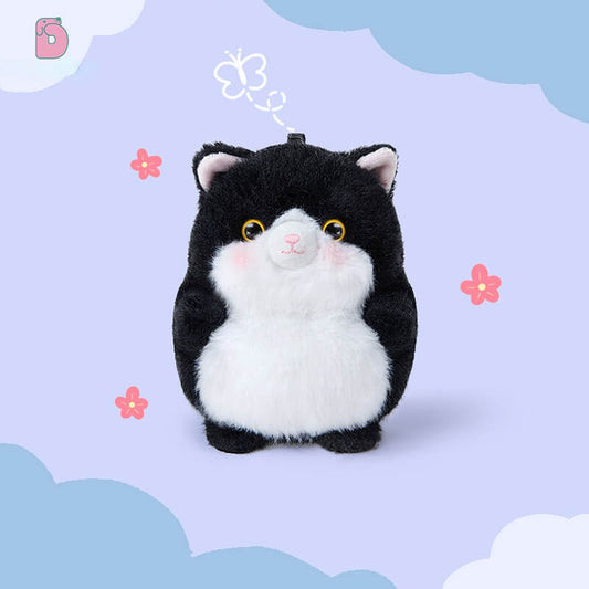 Duoai Original Black Cat Plush Keychain – Blushing Kitty Bag Charm (4.5") Duoai Plush