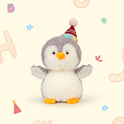 Duoai Cute RUA Penguin Plush Toy – Soft Birthday Gift Penguin Doll with Hat or Scarf, Comfort Plush for Kids & Girls