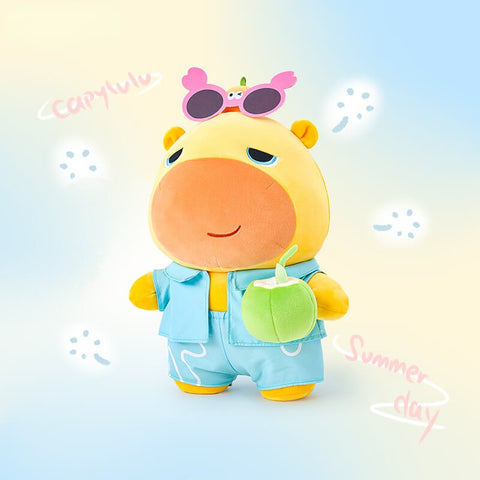 Duoai Original Vacation Lulu Capybara Plush Toy – Summer Holiday Stuffed Animal Gift