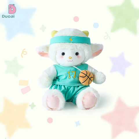 Duoai Official Sporty Sheep Plush Doll – Cute Cozy Stuffed Animal Birthday Gift for Kids & Girls