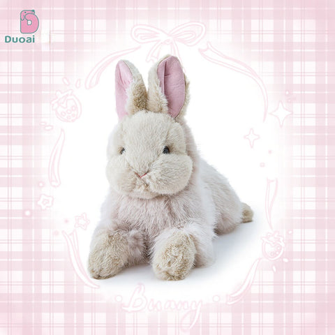 Duoai Realistic Sitting Bunny Plush – Soft Lifelike Rabbit Stuffed Animal Gift