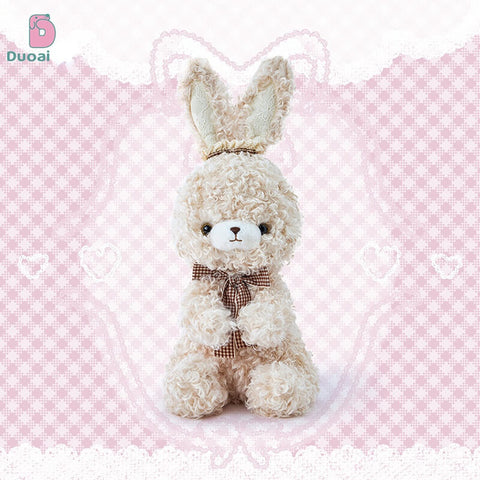 Duoai Original Curly Bunny Plush Collection – Kawaii Bunny Stuffed Animal & Keychain Cute Gift Collection