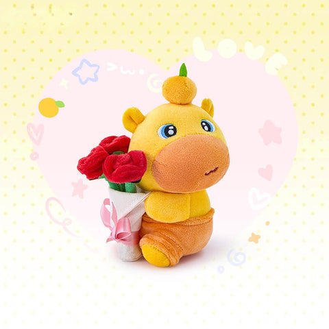 Duoai  x Capybara Lulu Flower Bouquet Keychain – Cute Bag Charm Kawaii Gift Collection