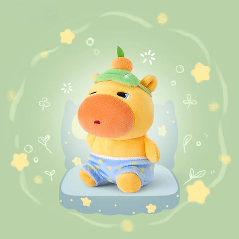 Duoai x Capybara Lulu Sleepy Keychain – Cute Capybara Bag Charm Kawaii Gift Collection