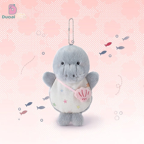Duoai Original Bean Bag Whale Plush Keychain – Cute Ocean Animal Bag Charm Kawaii Gift Collection