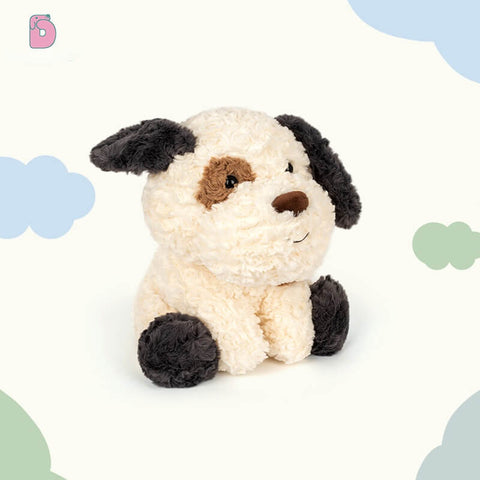 Duoai Sitting Dalmatian Plush Toy – 3 Sizes with Gift Box (Gray & Brown) Duoai Plush