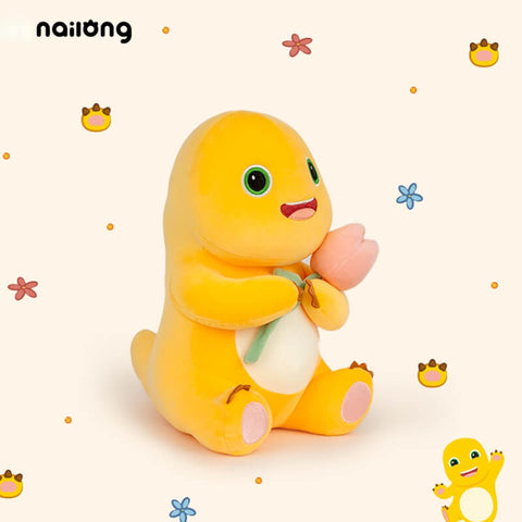 Duoai NaiLong Dragon Plush – 13.8" & 17.7" Cute Stuffed Toy with Heart or Flowers – Birthday Gift Duoai Plush