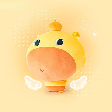 Duoai x Capybara Lulu Big Head Plush Pillow – Cute Yellow Stuffed Animal Hug Cushion