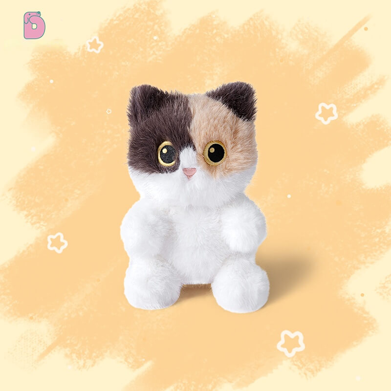Duoai Original Cat Hand Puppet – 15cm / 5.9" Plush Companion Toy with Scent Sachet (Black, Gray, Siamese, Calico) Duoai Plush