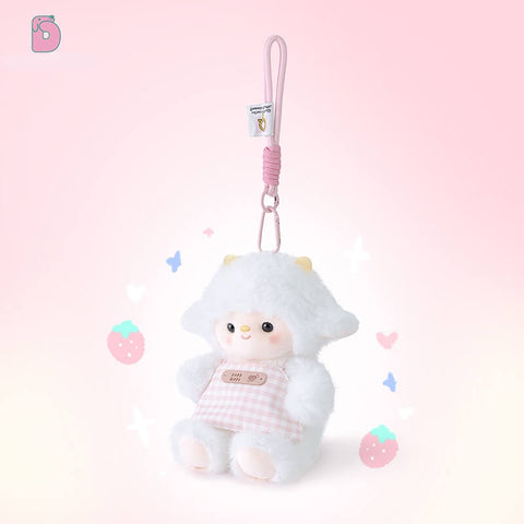 Duoai Angel Sheep Keychain Plush – 7.9" Cute Mini Hanging Lamb Toy for Desk, Study & Gift, Original Blue & Pink Sheep Plush Duoai Plush