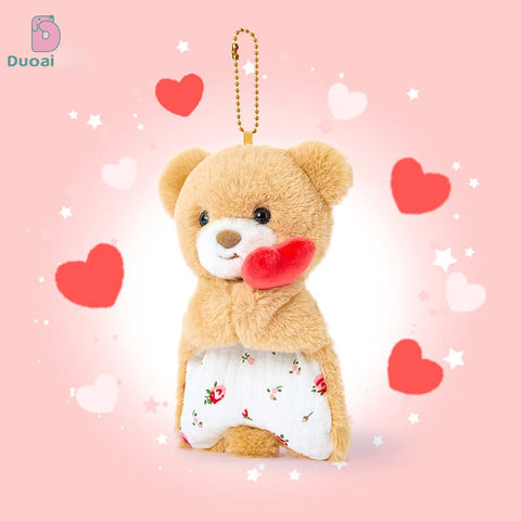 Duoai Original AiYi Bear Plush Pendant – Couple Love Hand Puppet, Stress Relief Gift for Valentine's Day