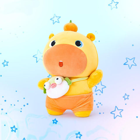 Duoai × Capybara Lulu Pufferfish Bag Plush – Adorable Capybara Gift
