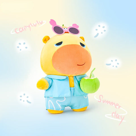 Duoai Original Vacation Lulu Capybara Plush Toy – Summer Holiday Stuffed Animal Gift