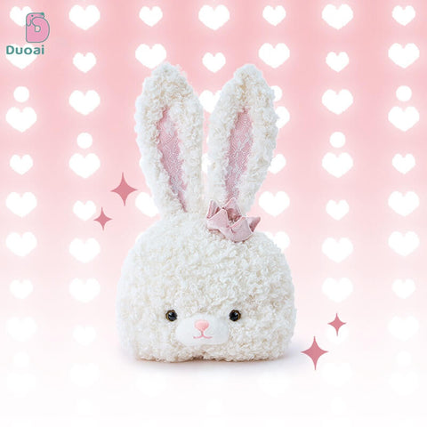 Duoai Original Curly Bunny Plush Backpack – Kawaii Bunny Crossbody Bag Cute Gift Collection