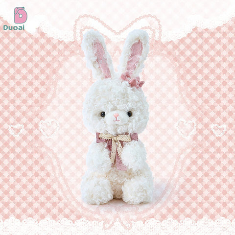 Duoai Original Curly Bunny Plush Collection – Kawaii Bunny Stuffed Animal & Keychain Cute Gift Collection