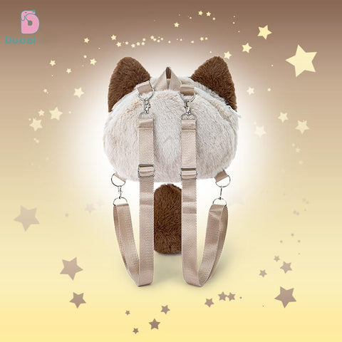 Duoai Original Cat Tail Plush Backpack – Kawaii Cat Backpack Cute Gift Collection