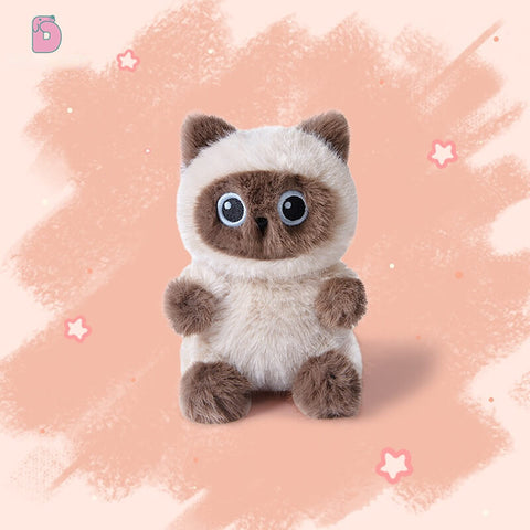 Duoai Original Cat Hand Puppet – 15cm / 5.9" Plush Companion Toy with Scent Sachet (Black, Gray, Siamese, Calico) Duoai Plush