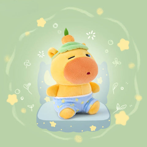 Duoai x Capybara Lulu Sleepy Keychain – Cute Capybara Bag Charm Kawaii Gift Collection