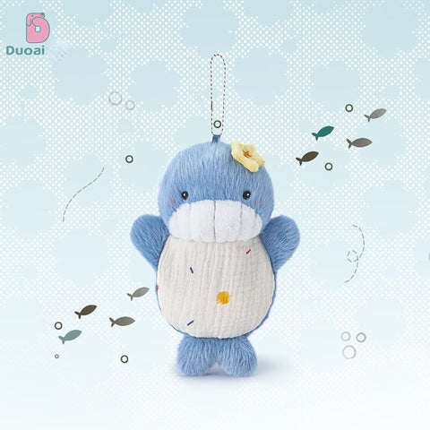 Duoai Original Bean Bag Whale Plush Keychain – Cute Ocean Animal Bag Charm Kawaii Gift Collection