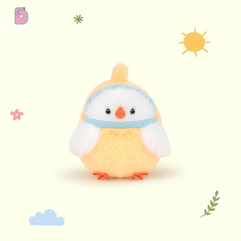 Duoai Original Cute Chick Plush Keychain – 3.9" Mini Backpack Charm, Creative Chicken Bag Pendant & Gift for Girls