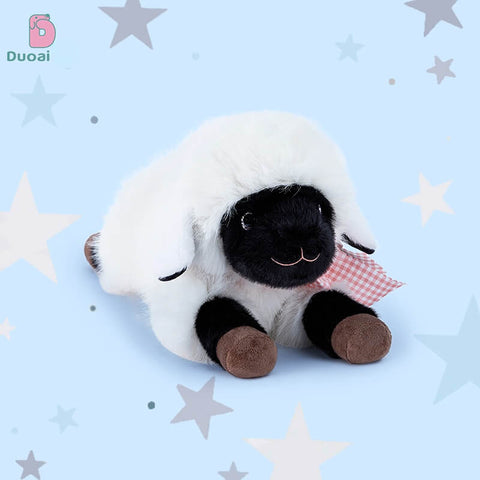 Duoai Original Lying Lamb Plush Toy – Realistic Sheep Stuffed Animal Soft Cozy Gift