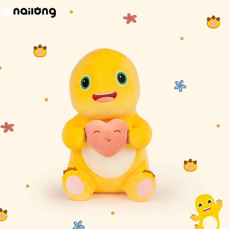 Duoai NaiLong Dragon Plush – 13.8" & 17.7" Cute Stuffed Toy with Heart or Flowers – Birthday Gift Duoai Plush