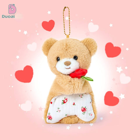 Duoai Original AiYi Bear Plush Pendant – Couple Love Hand Puppet, Stress Relief Gift for Valentine's Day