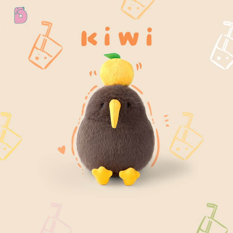 🥝 Duoai Original Kiwi Bird Plush – 4.7” Cute Mini Toy with Orange or Roadblock Hat Duoai Plush