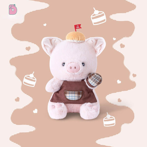 Duoai Original PINKY PIG SERIES Plush Toy – Soft Baker, Pastry Chef & Chef Pig Doll