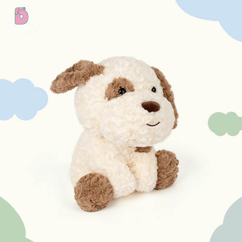 Duoai Sitting Dalmatian Plush Toy – 3 Sizes with Gift Box (Gray & Brown) Duoai Plush