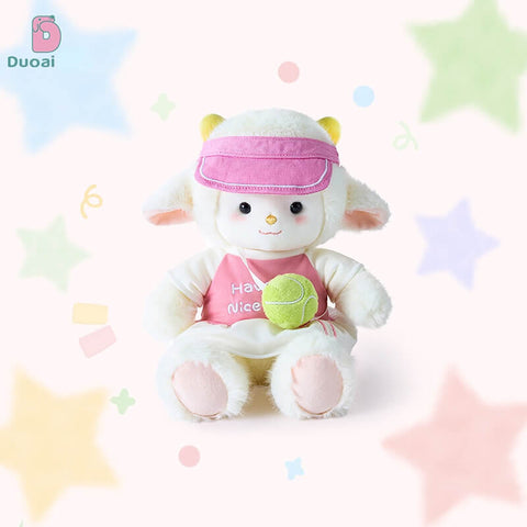 Duoai Official Sporty Sheep Plush Doll – Cute Cozy Stuffed Animal Birthday Gift for Kids & Girls