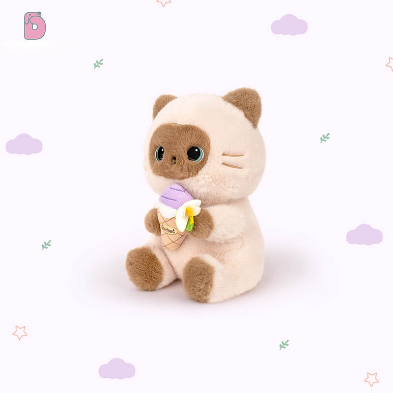 Duoai Siamese Cat Plush Toy – Cute Dessert-Inspired Cat Stuffed Animal for Girls & Boys Duoai Plush