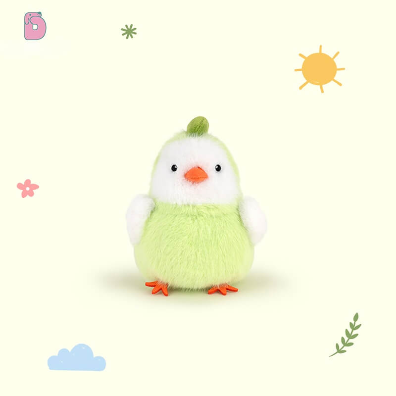 Duoai Original Cute Chick Plush Keychain – 3.9" Mini Backpack Charm, Creative Chicken Bag Pendant & Gift for Girls