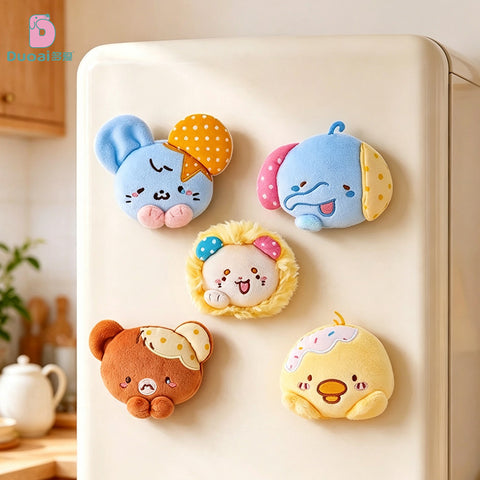 Duoai Original Animal Plush Fridge Magnet Collection – Cute Kawaii Stuffed Animal Toy