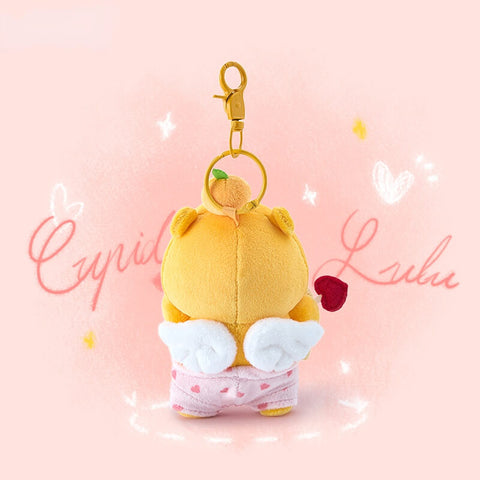 Duoai × Capybara Lulu Cupid Plush Keychain – Cute Bag Charm Kawaii Gift Collection