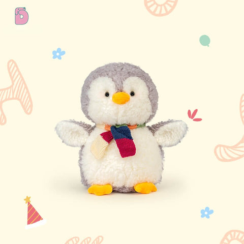 Duoai Cute RUA Penguin Plush Toy – Soft Birthday Gift Penguin Doll with Hat or Scarf, Comfort Plush for Kids & Girls