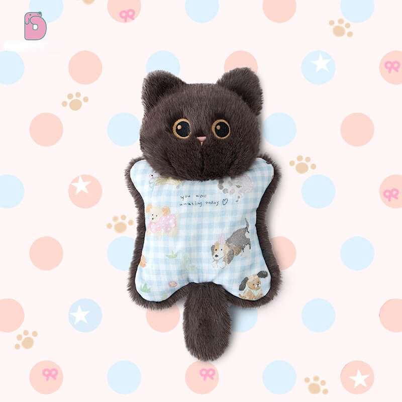 Duoai Bean Bag Cat Plush Squishy Puppet – Cute Kawaii Stuffed Cat Plush Toy Soft Kitty Gift