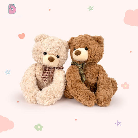 Duoai Hugging Couple Teddy Bears – Buttoned Together Plush Gift Set (11.8") Duoai Plush