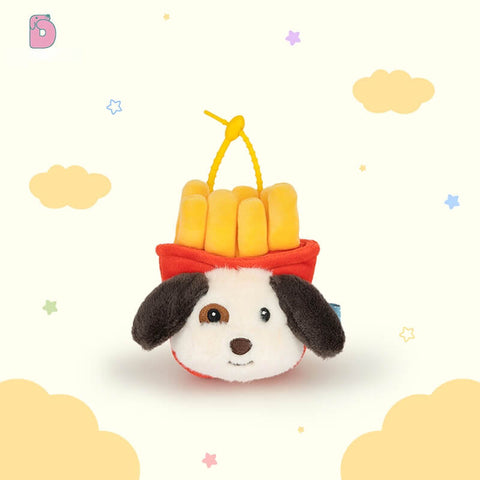 Duoai Dalmatian Plush Keychain – Burger, Fries & Milkshake Charms (4.7") Duoai Plush