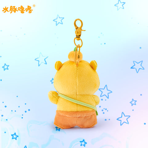 Duoai × Capybara Lulu Pufferfish Bag Plush Pendant – Cute Kawaii Animal Bag Charm Gift