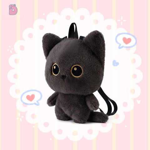 Duoai Original Cat Plush Backpack – 50cm (19.7") Cute Stuffed Animal Shoulder Bag, Realistic Cat Toy Backpack Gift for Girls Duoai Plush