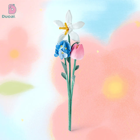 Duoai Original Plush Flower Bouquet Collection – Cute Soft Floral Décor Gift